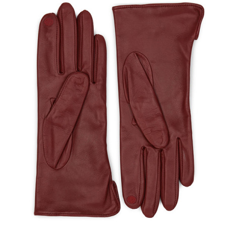 Lancaster - Gants Cœur Fourrés Cachemire T7.5 Rouge