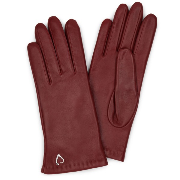 Lancaster - Gants Cœur Fourrés Cachemire T7.5 Rouge
