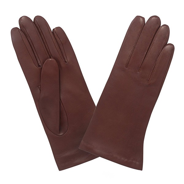 Gants Prestige Classique Soie T6.5 Cuir d'Agneau Brique | Glove Story