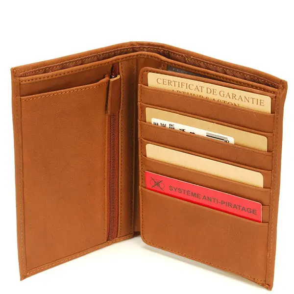 IKCA-Portefeuille en cuir pour homme, portefeuille à deux volets minces,  poche avant, pince à billets, porte-cartes, toxique