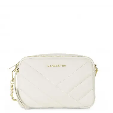 530_22 sac trotteur soft matelassé ecru lancaster printemps été 2022 gandy maroquinerie sac bandoulière cuir tendance