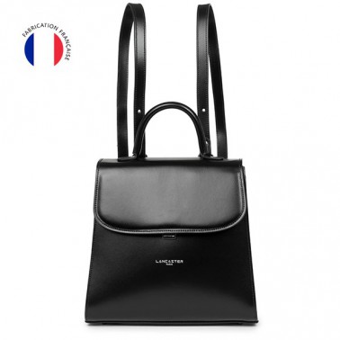 433-18 NOIR lancaster sac a dos suave even made in france cuir