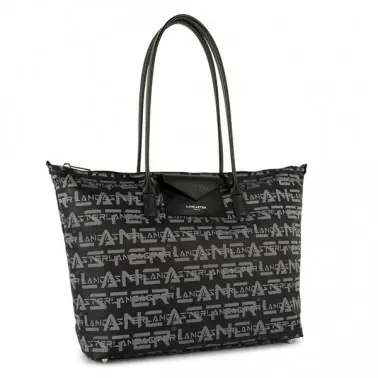 Lancaster - Grand sac cabas épaule Logo KBA Noir