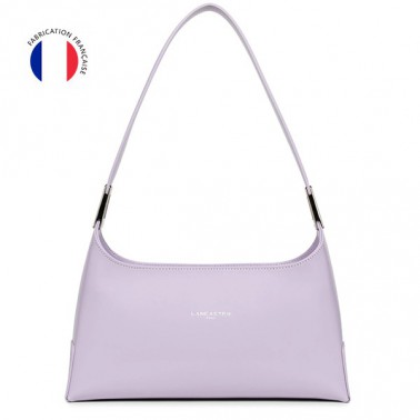 433-20 LILAS lancaster sac baguette suave ace made in france cuir violet clair