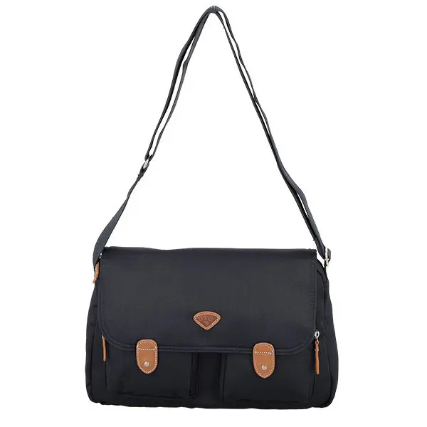 Sacoche Bandoulière Homme En Cuir Véritable - Newsbirds - Noir - 7.9x9.5 Pouces - Multi-poches