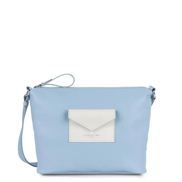 Pochette Smartphone Lancaster Maya KBA - Bleu Cendre, 7 Emplacements Cartes + Poche Monnaie + Compartiment Téléphone
