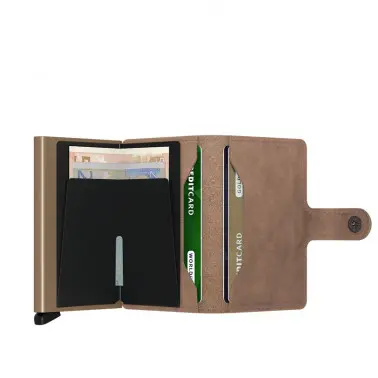 intérieur du Porte-cartes Miniwallet Secrid taupe Vintage