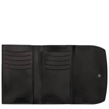 Longchamp - Portefeuille Roseau Box Noir
