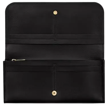 Portefeuille à rabat Box-Trot Noir Longchamp Intérieur
