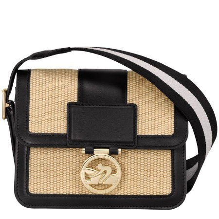 Sac Bandoulière Box-Trot Paille Noir Longchamp