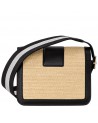 Sac Bandoulière Box-Trot Paille Noir de dos
