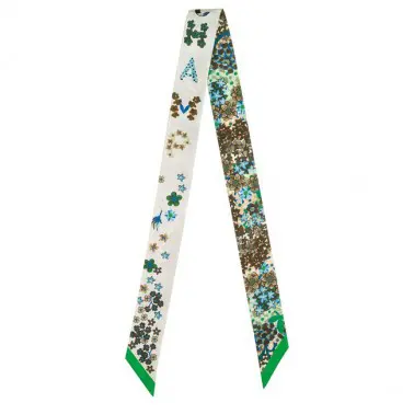 Bandeau de soie Longchamp Gazon