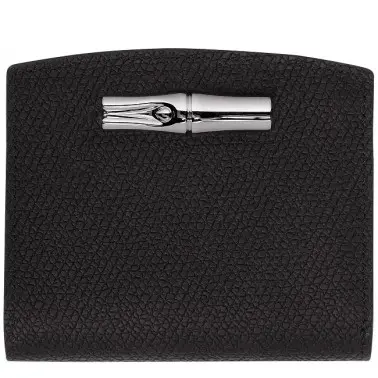 Portefeuille Compact Roseau Noir Longchamp