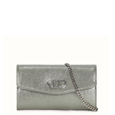 pochette sultan Fuchsia argenté