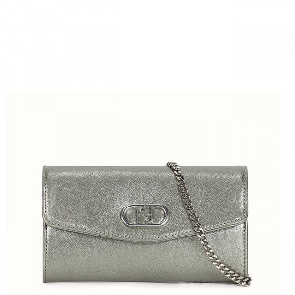 pochette sultan Fuchsia argenté