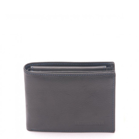 portefeuille italien Pablo noir-bleu Arthur & Aston