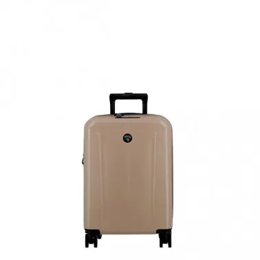 valise cabine extensible Glossy rose pêche Jump de face