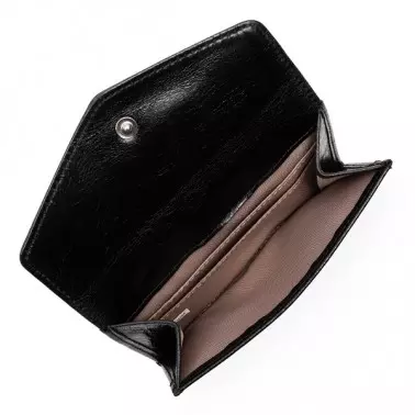 Intérieur du porte-cartes Retro & Glam noir de Lancaster en cuir