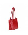 Sac cabas Moyen Edith rouge d'Arthur & Aston de profil