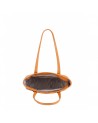 Sac cabas Moyen Edith cognac Arthur et Aston ouvert