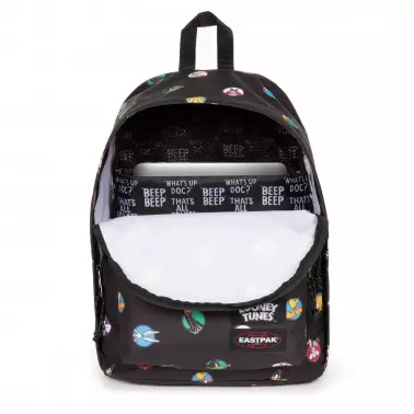 Sac à dos Out of Office Looney Toons d'Eastpak ouvert