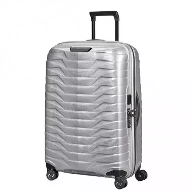 Valise 69 cm rigide Proxis Argent samsonite de profil