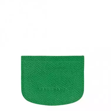 porte-cartes Épure Longchamp vert en cuir de dos