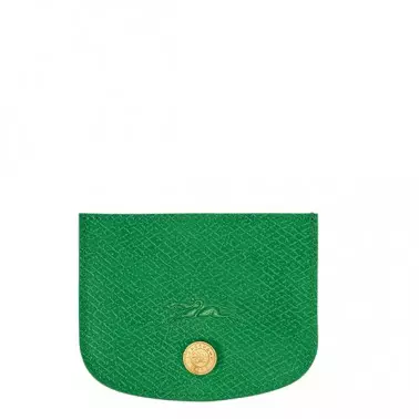 porte-cartes Épure Longchamp vert en cuir