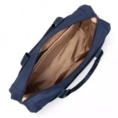 sac cabas épaule Basic Bleu Foncé de Lancaster ouvert