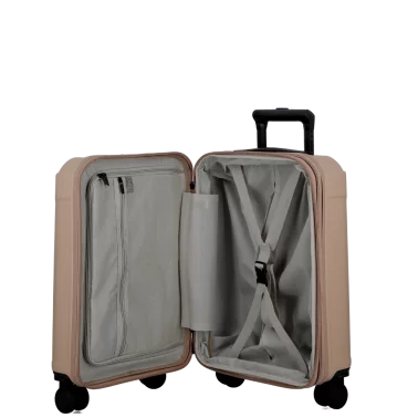 Valise cabine Glossy 40CM pêche Jump ouverte