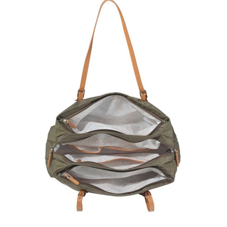 Sac de voyage baluchon M Cassis Rivier olive Jump ouvert