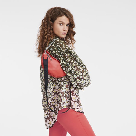 Sac Porté Epaule Smile Fraise Longchamp porté