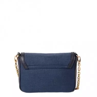 Mac Douglas - Petit sac à rabat en lin marin Kiribati Fantasia XS