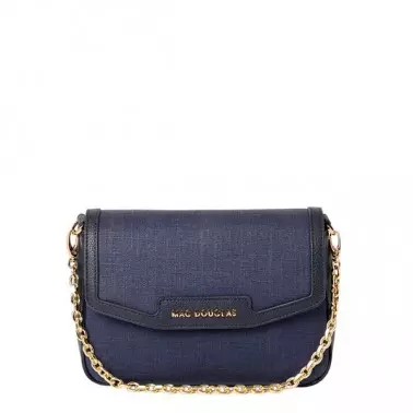 Mac Douglas - Petit sac à rabat en lin marin Kiribati Fantasia XS