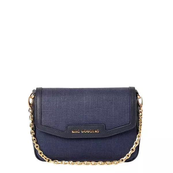 Mac Douglas - Petit sac à rabat en lin marin Kiribati Fantasia XS