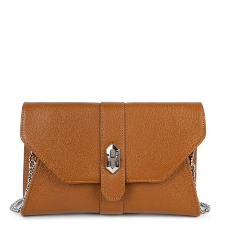 Pochette cuir Milano Delta Beige camel Lancaster