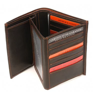 Arthur & Aston - Portefeuille en cuir 3 volets PABLO