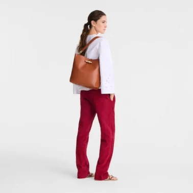 Longchamp - Sac porté épaule M Le Roseau Sleek