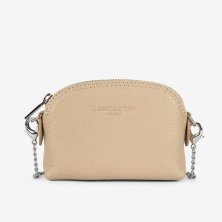 Porte-monnaie à bandoulière Foulonné beige foncé de Lancaster