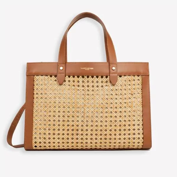 Lancaster - Sac cabas Cannage Rotin naturel