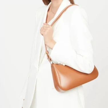 Lancaster - Sac épaule cuir Suave ace