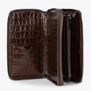Lancaster Paris - Compagnon Croco Double Zip