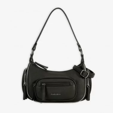 Fuchsia - sac baguette à poches latérales