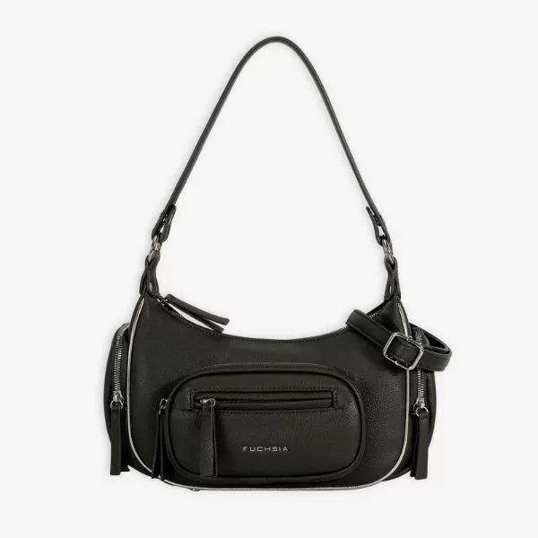 Fuchsia - sac baguette à poches latérales