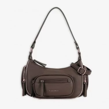 Fuchsia - sac baguette à poches latérales