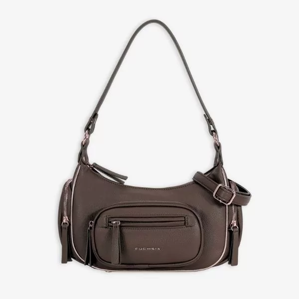 Fuchsia - sac baguette à poches latérales