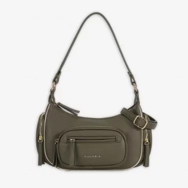 Fuchsia - sac baguette à poches latérales