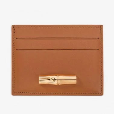 Longchamp - Porte-cartes Le Roseau bambou doré