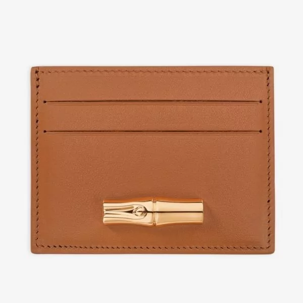 Longchamp - Porte-cartes Le Roseau bambou doré