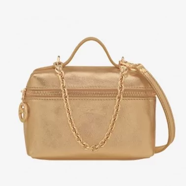 Longchamp - Sac bandoulière doré Pliage Xtra